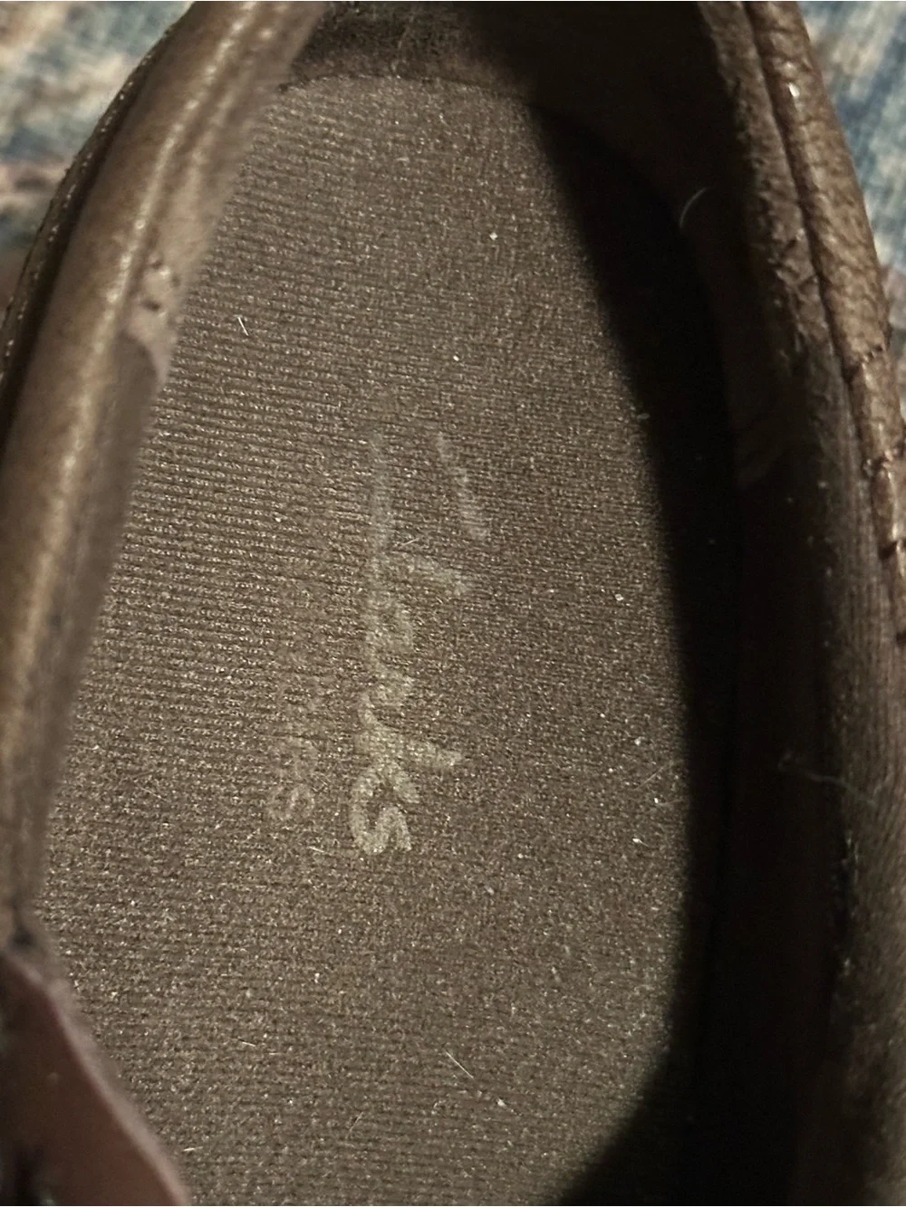 Clarks Brown Leather Ankle Boots Block Heel Side Zip Stitched Detail